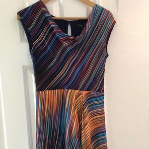 BCBG MaxAzria silk multi colored flowy dress size 2
